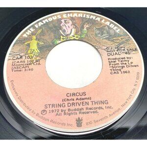Circus String Driven Thing 45 Vinyl 70s Folk Rock Promo Charisma Buddha
